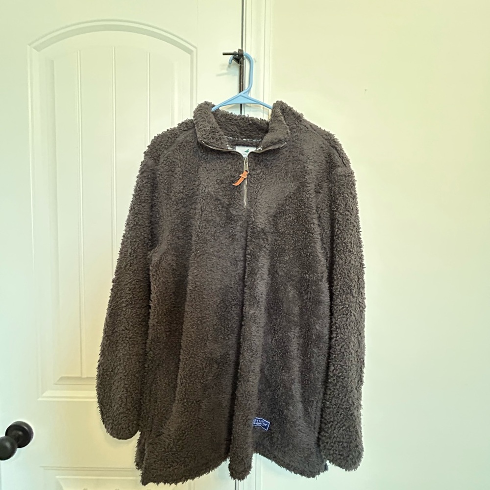 Properly Tied Men's Gray Lightweight Jacket Sherpa Pullover